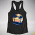 Lesbian Pride Hammock Summer Beach Sunset Racerback Tank - Black